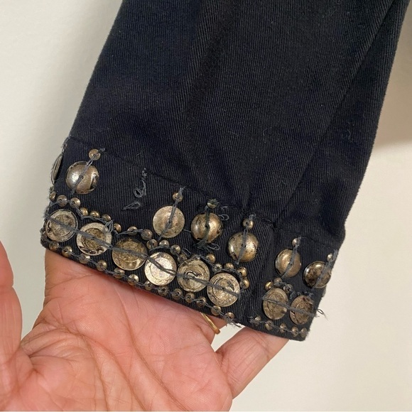 Gordon James Jacket Women’s Size Medium Black Studded Cross Blazer jacket - Picture 14 of 17